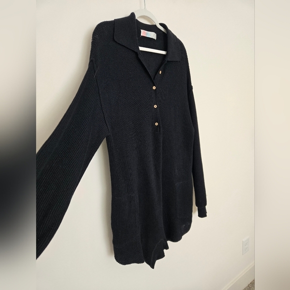 FP Beach Black Knit long sleeve jumsuit | size small - Picture 2 of 7